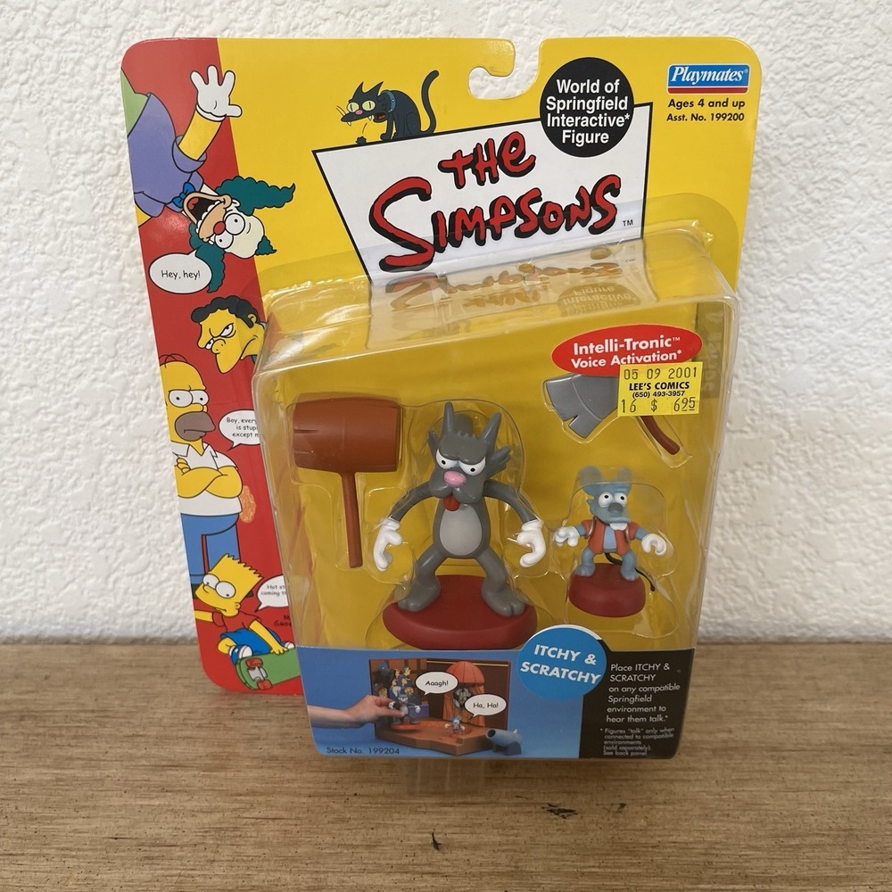 Vintage Playmates The Simpsons Series 4 Itchy and Scratchy Action Figure